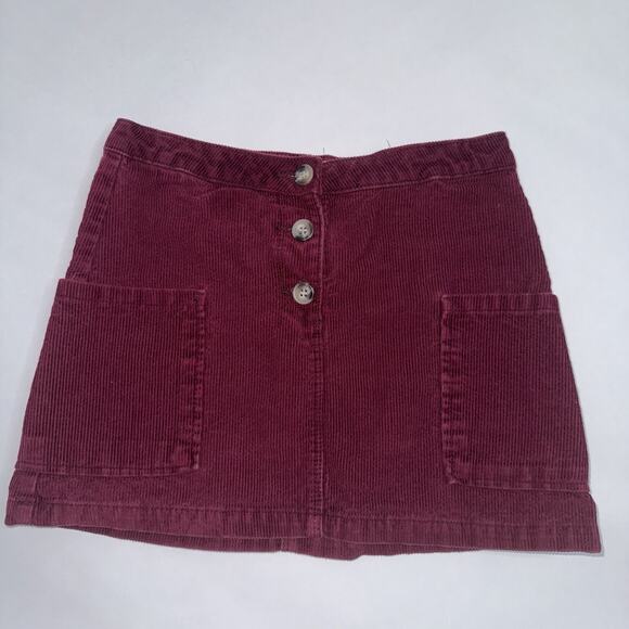 Zara Kids Other - Zara Kids Girls Youth Corduroy Cotton Skirt Burgundy Size 10